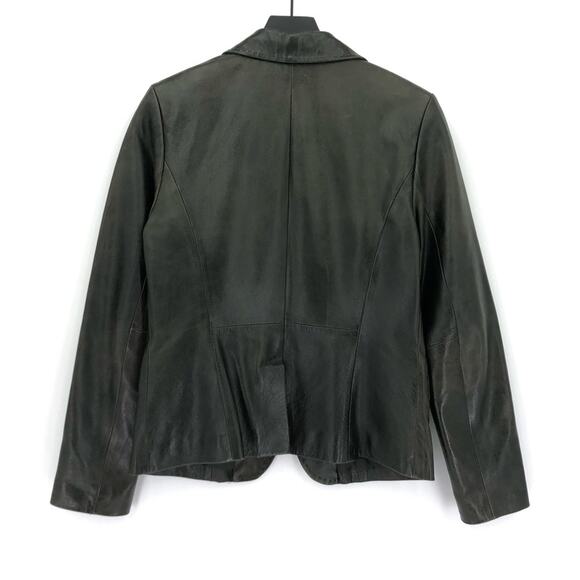 VTG INC International Concepts Leather Jacket Deep Green M - Picture 8 of 10